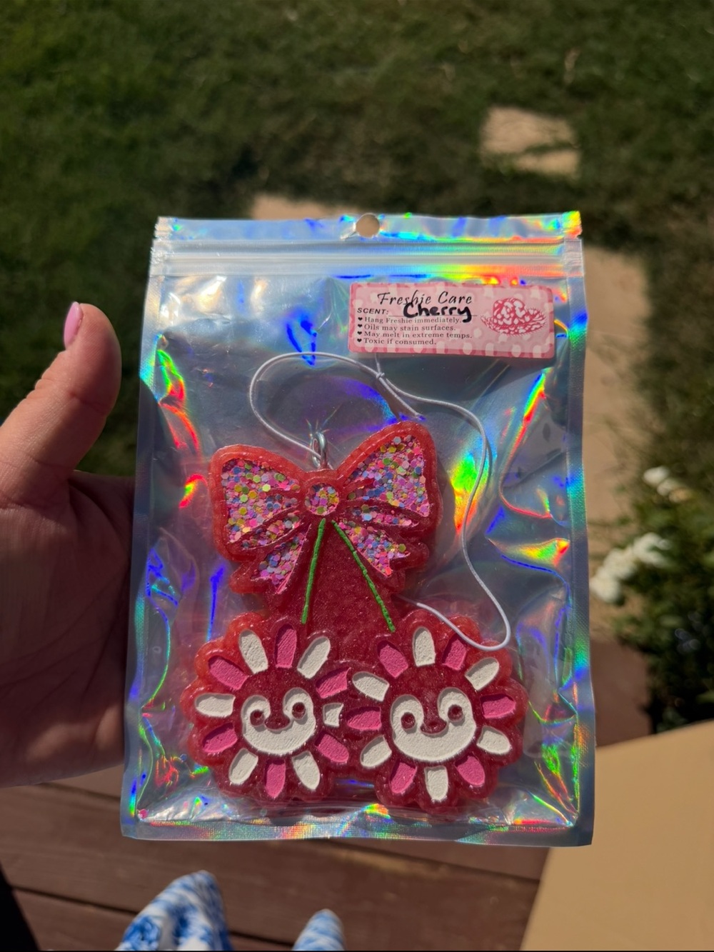 Kids Pink Sparkle Bow & Flower Hair Charm by Fresbie Care
